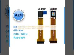 Mô-đun Màn hình OLED Nhỏ 0.23 inch 640*400 39 chân Giao diện MIPI+I2C 300~5000cd/m²