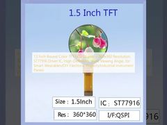 Màn hình LCD TFT màu tròn 1.5 inch - Độ phân giải 360x360, IC điều khiển ST77916, Độ nét cao, Góc nhìn rộng, dùng cho Thiết bị đeo thông minh/Dự án điện tử DIY/Bảng điều khiển thiết bị công nghiệp