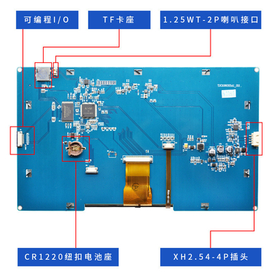 10.1 Inch Uart Tft  Display ， 1024x600 300c/D HDMI Interface Touch Panel