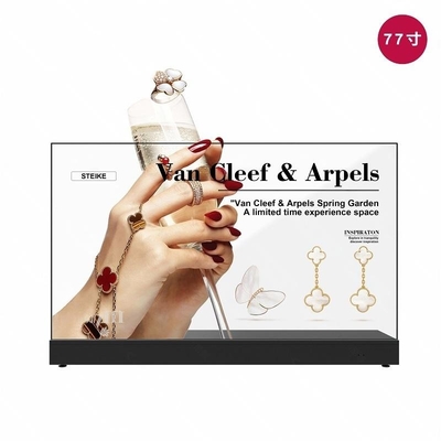 77 Inch OLED Desktop Embedded Transparent Screen 3840*2160 Resolution 600 Nits   Oled Transparent Oled Panel