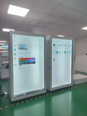 86inch Human Size Interactive 3D Hologram Box Transparent LCD Showcase Touchscreen Holoportation Real Time Projection