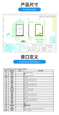 8.0 Inch with TP IPS TFT Display 800X(RGB)*1280 Resolution MIPI Interface Driver IC JD9365DA 220nit  21LEDS ALL View Instrument detection