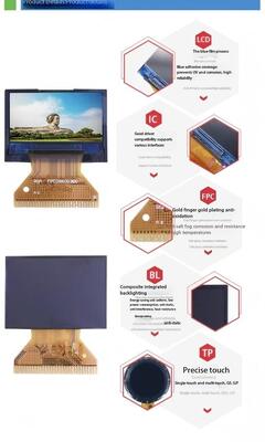 0Màn hình màu IPS TFT 96 inch với độ phân giải 128 ((RGB) x64 và độ sáng 150nits SPI 4W Interface